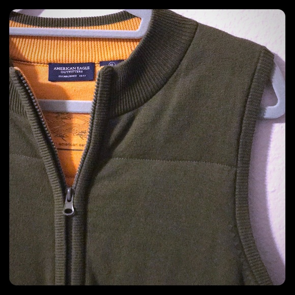 American Eagle Outfitters Jackets & Blazers - AE Green and Yellow Cotton Vest